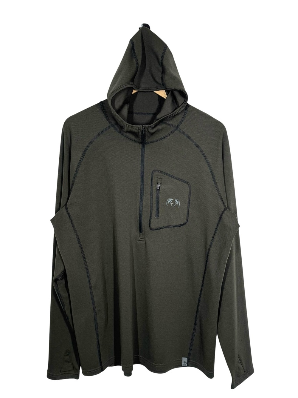 KUIU Pro Merino Wool 145 Nuyarn Hoodie Size XL Performance Layer 1/4 Zip Layer